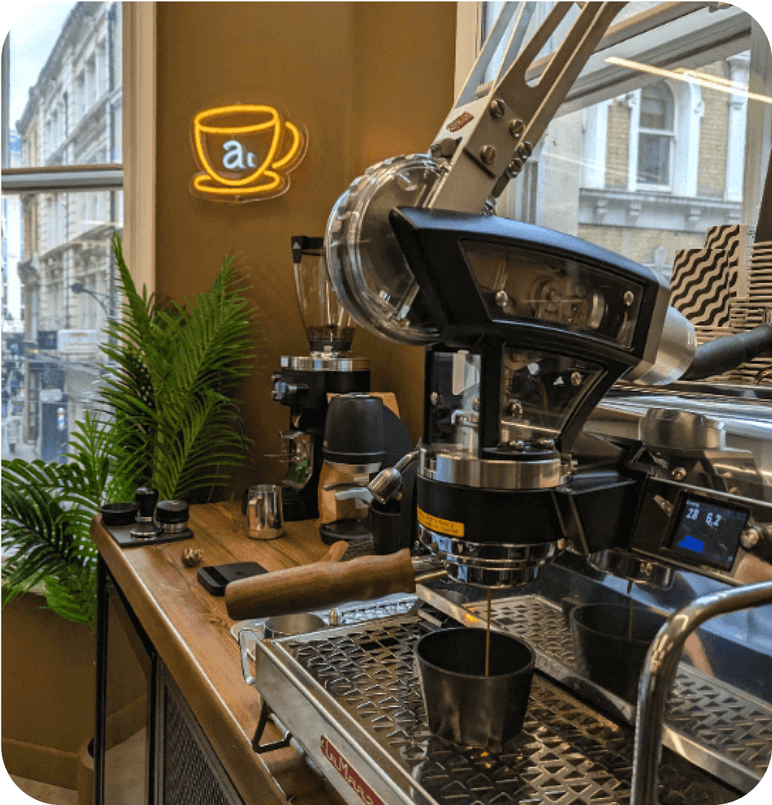 Photo of our nice espresso machine